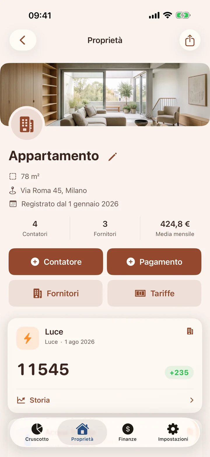 Una lettura, un pagamento, una ricevuta. Quando ti servono.
